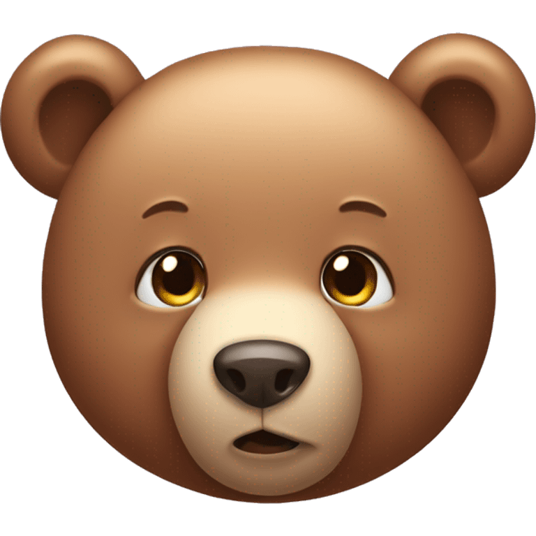 shy bear blushing emoji