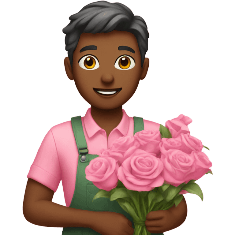 pink florist emoji