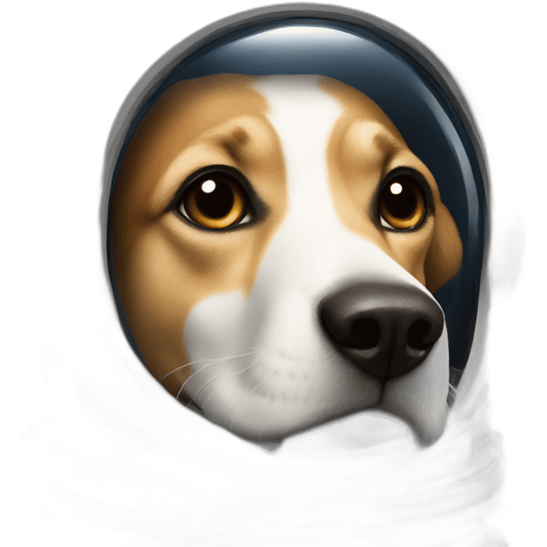 Laika astronaut dog emoji