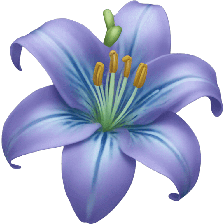 Blue bunch Lily flower emoji