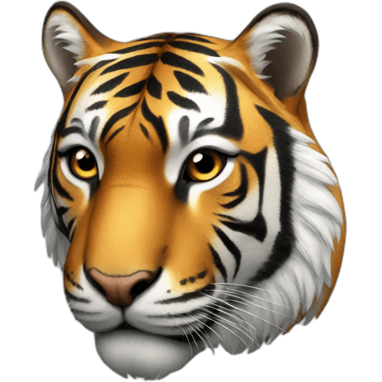 Tiger in horse emoji