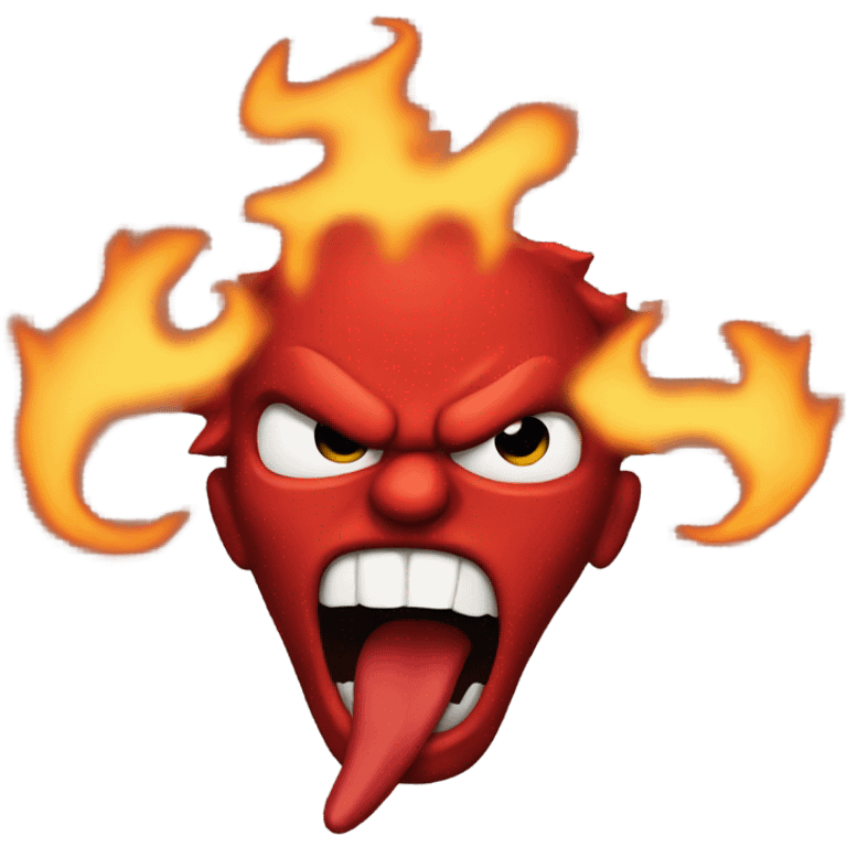 Fire breathing red angry emoji emoji