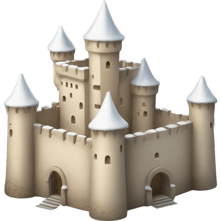 Beige snowy castle  emoji