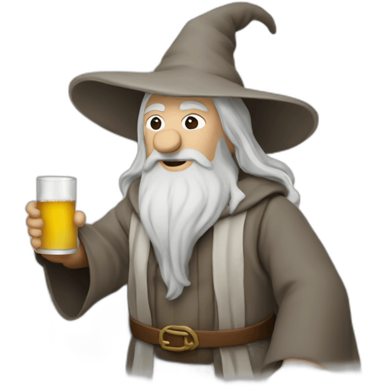 Gandalf partying emoji