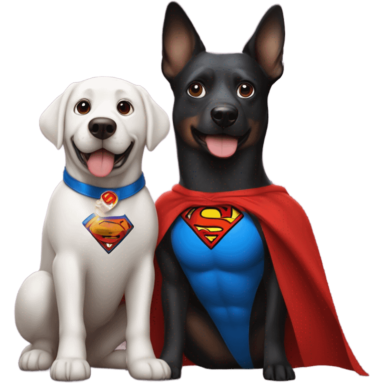 Dog and superman emoji