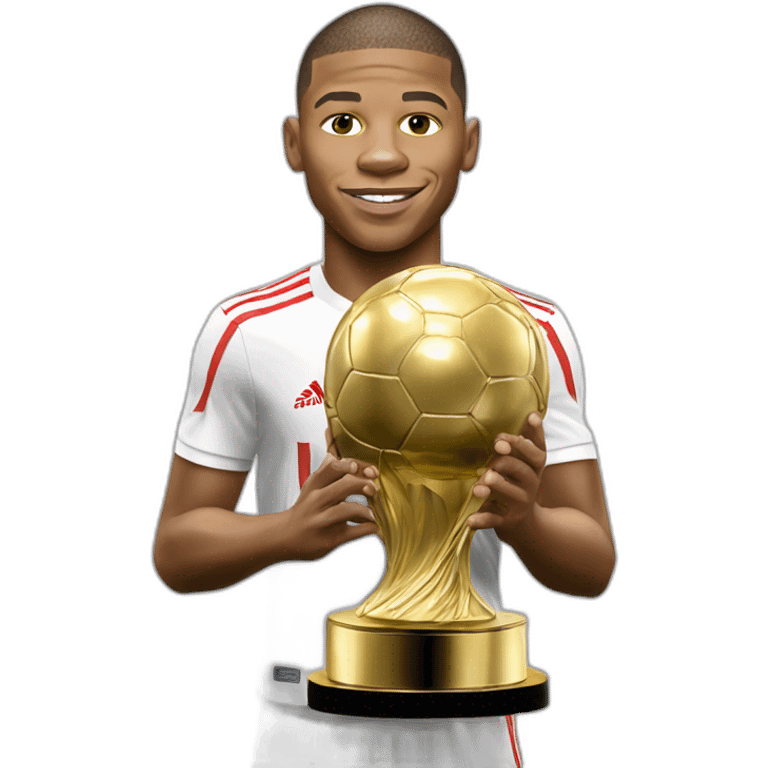 Mbappe avec trophée Ballon d or emoji