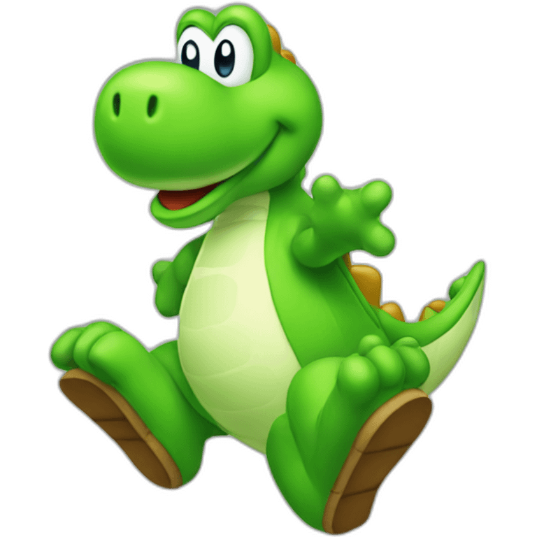 Green Yoshi posing emoji