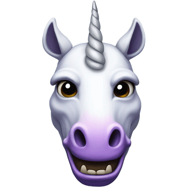 Evil unicorn emoji