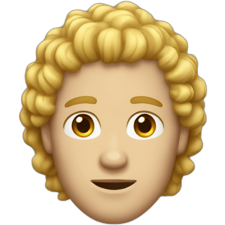 curly haired blonde mullet man emoji