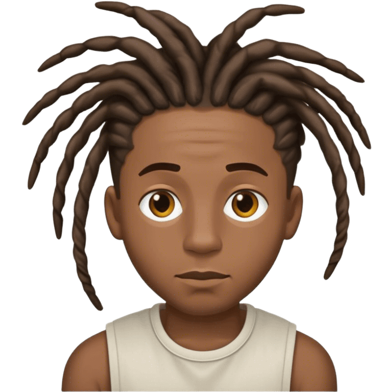 black man with really short high top dreads emoji