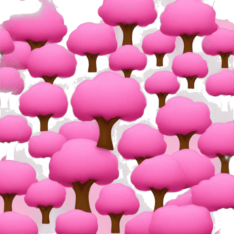 Pink tree emoji