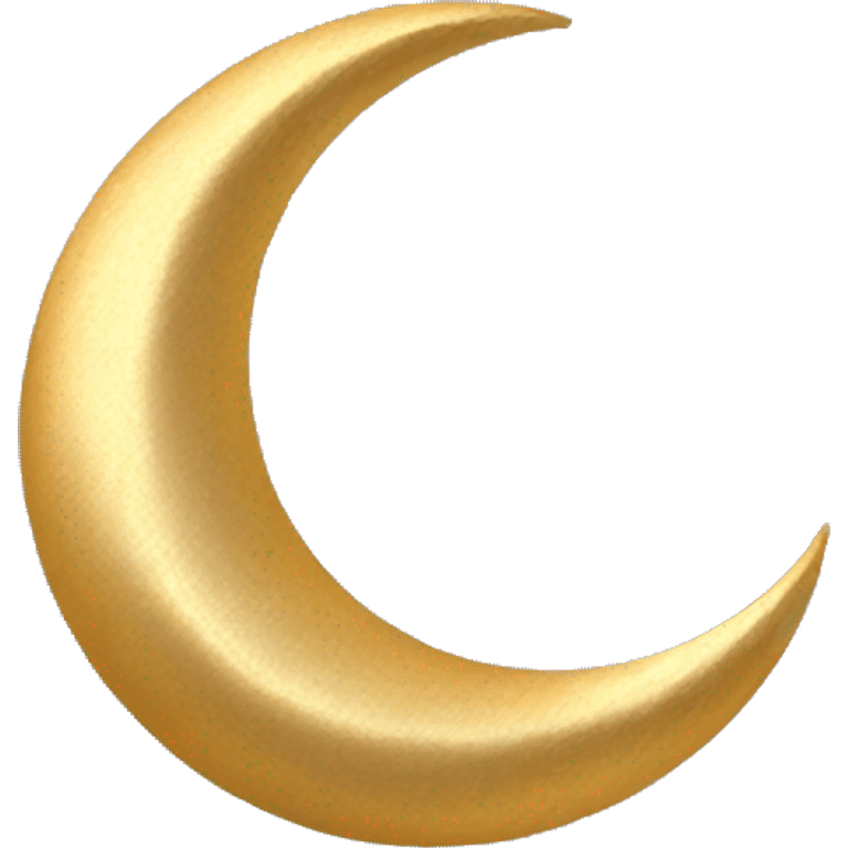 metallic gold crescent moon  emoji