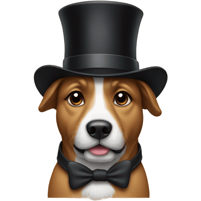 Dog with top hat emoji