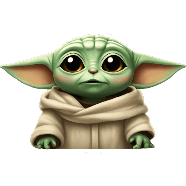 cuty similar to baby yoda schameleon with university mortarboad emoji