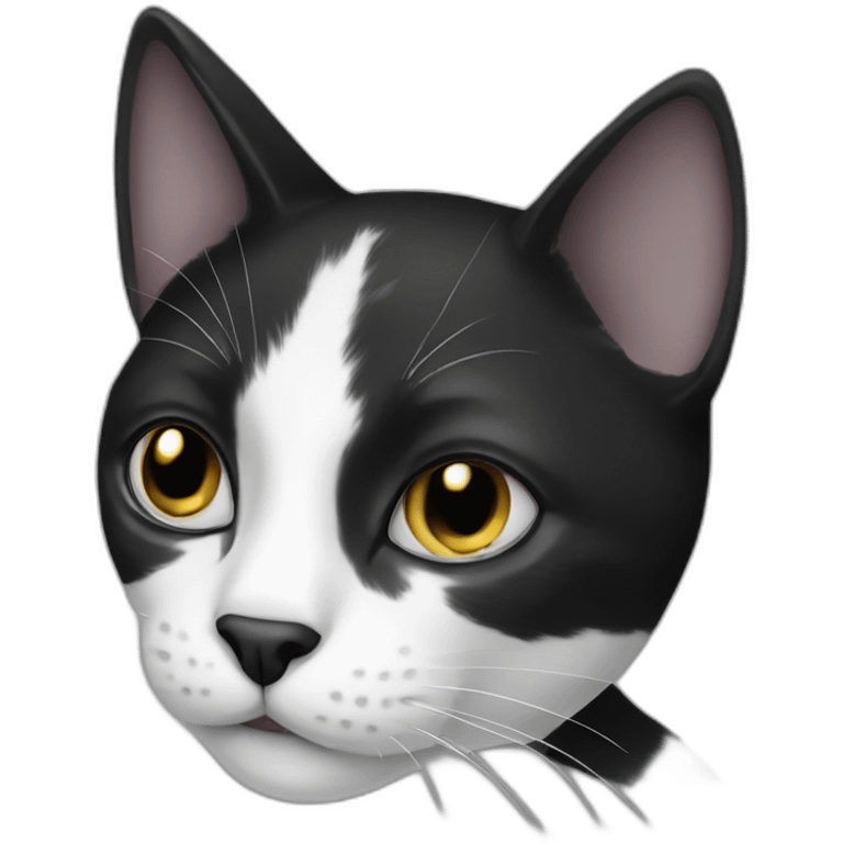 black&white-cat emoji