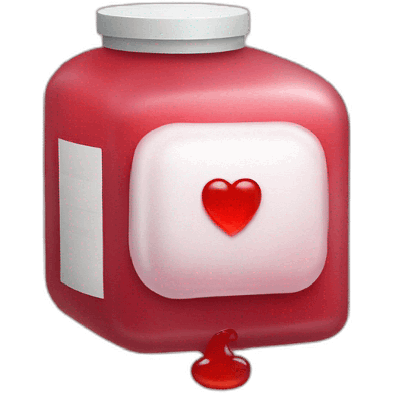 red soft transfusion package emoji