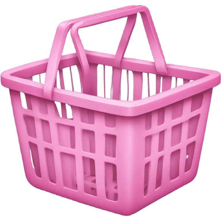 Pink empty shopping basket emoji