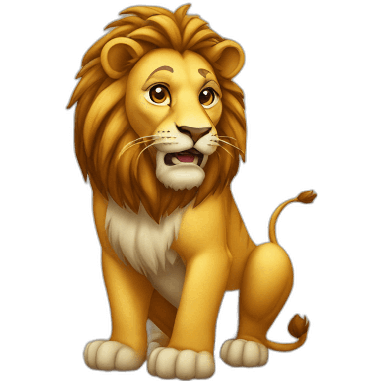 Lion sur tigre emoji