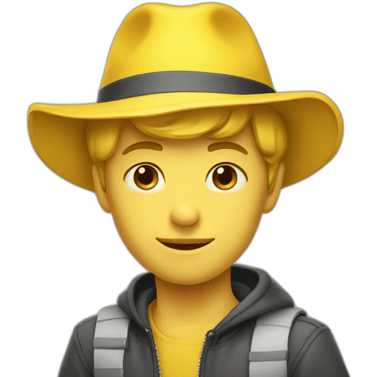 Yellow hat boy emoji