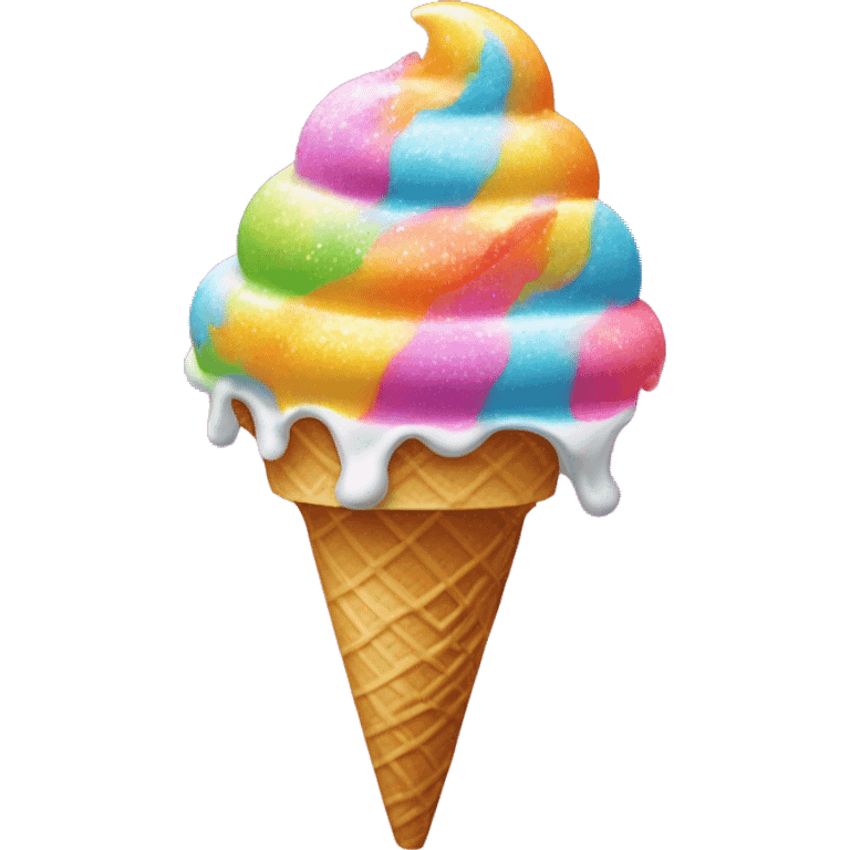 lisa frank sparkle ice cream emoji