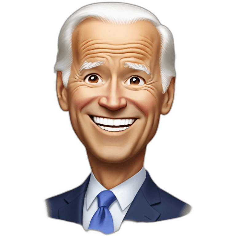 joe biden smiling tong out emoji