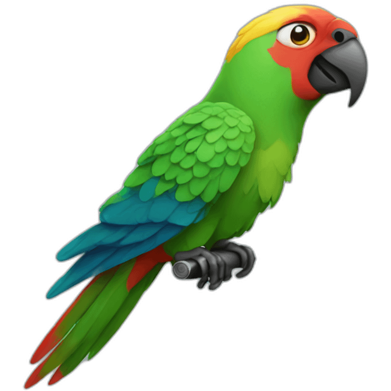 parrot with a gun emoji