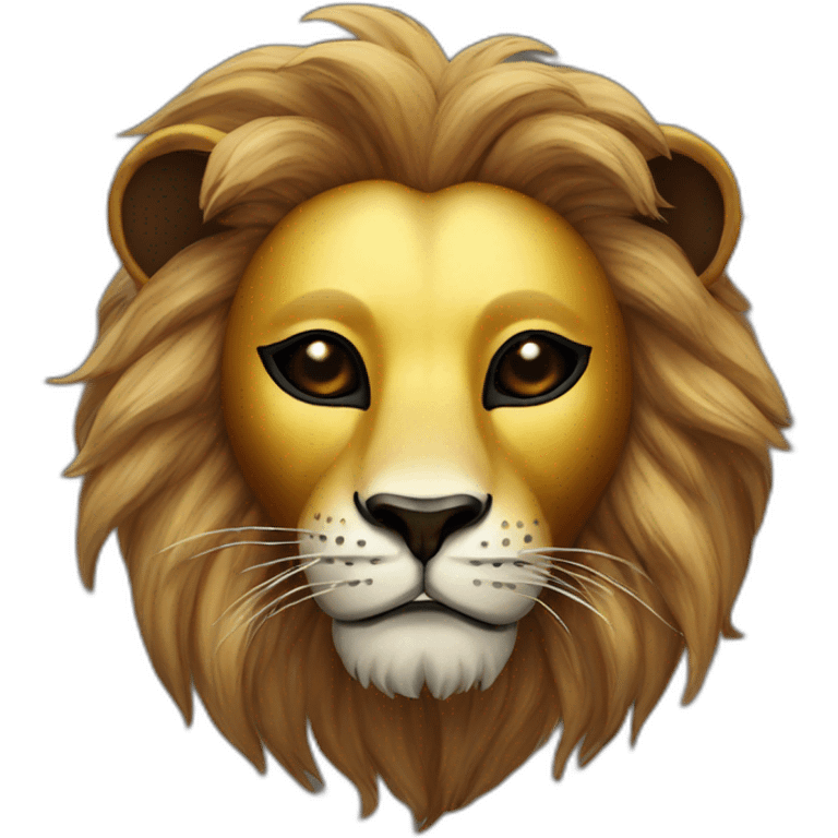 Lion inspired Masquerade mask emoji