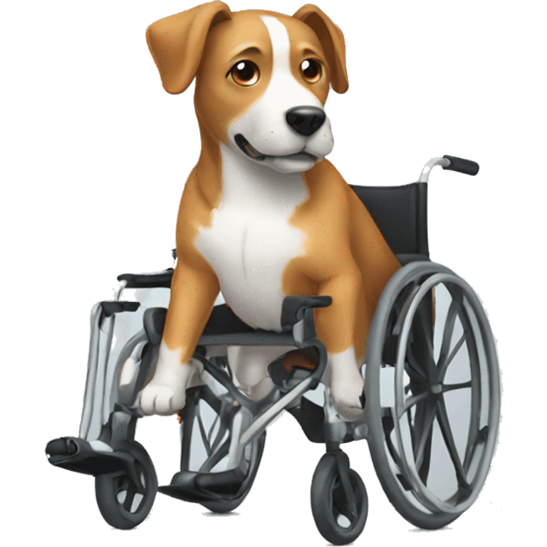 a dog in a wheelchair emoji