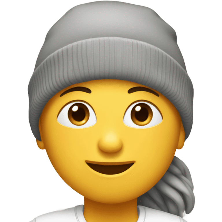 Yoga wearing a beanie emoji