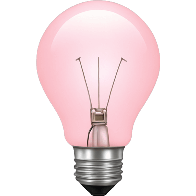 pastel pink light bulb emoji