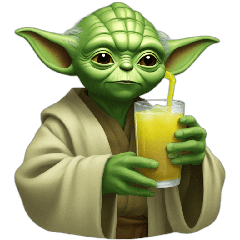 Yoda drinks béer emoji