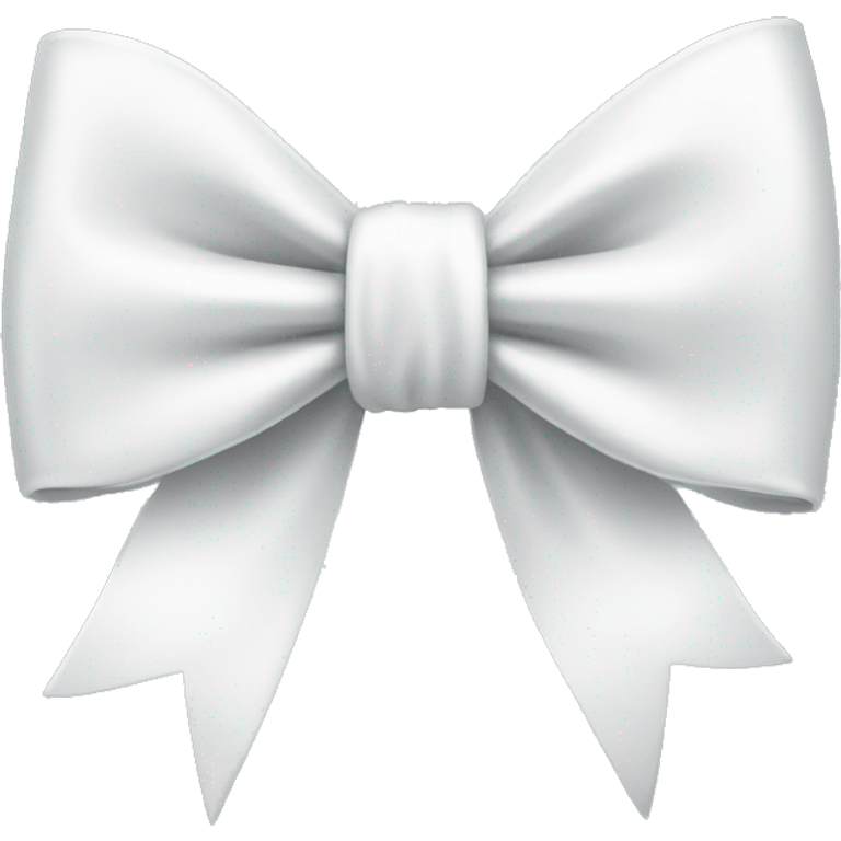 white shiny bow emoji