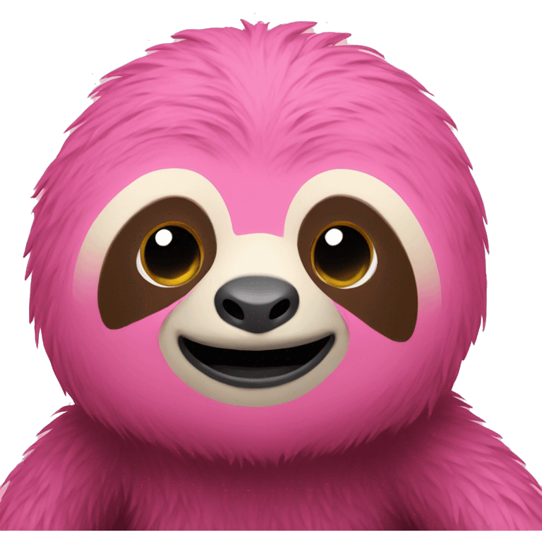 A pink sloth emoji