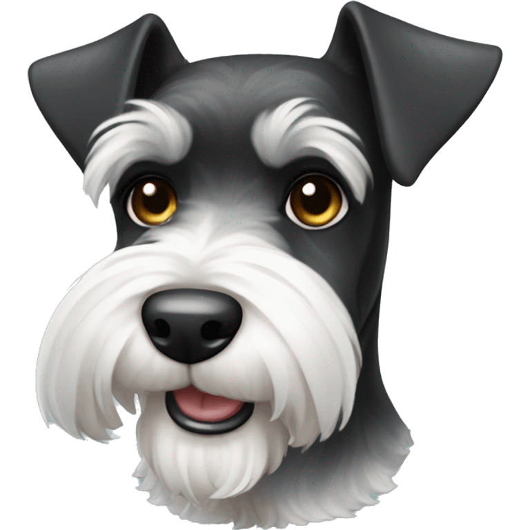 Black and white mini schnauzer emoji