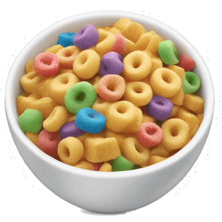 bowl of rainbow cereal emoji