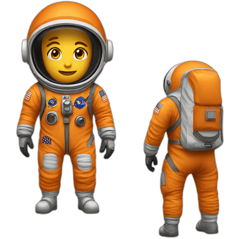 astronaut orange suit emoji