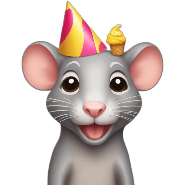 Birthday rat emoji