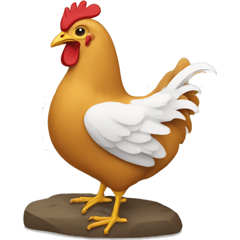 mec qui pleure sur une poule emoji