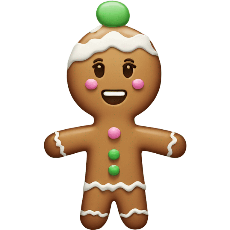 Pastel gingerbread man emoji