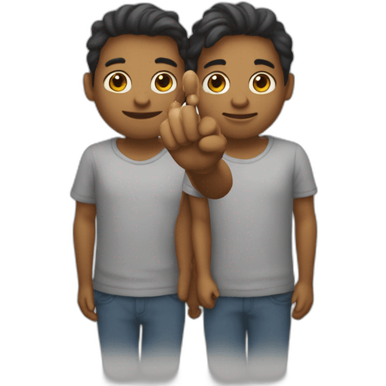 Deux mains qui se tient par le petit doigt emoji