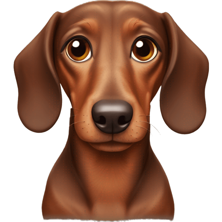 Brown dachshund emoji