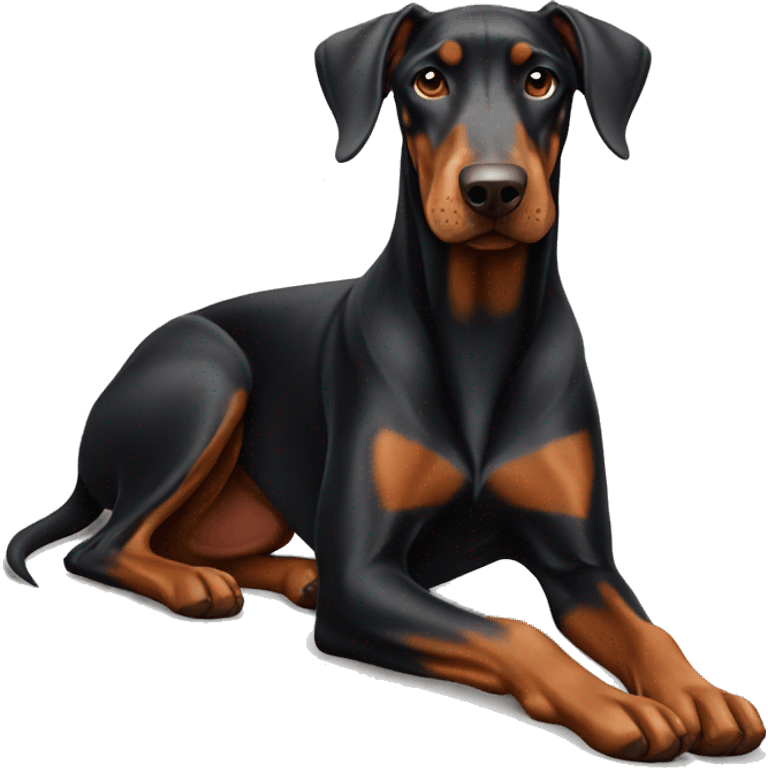 Doberman sitting emoji