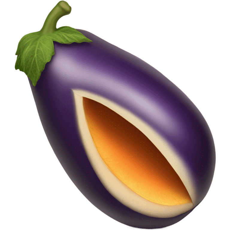 eggplant inside peach emoji