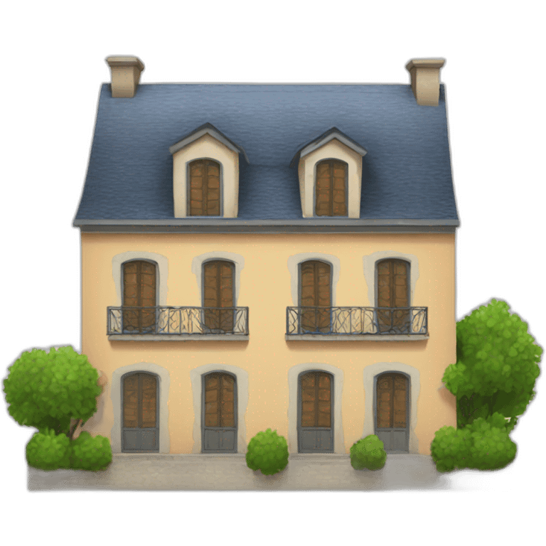 French House with two stories emoji