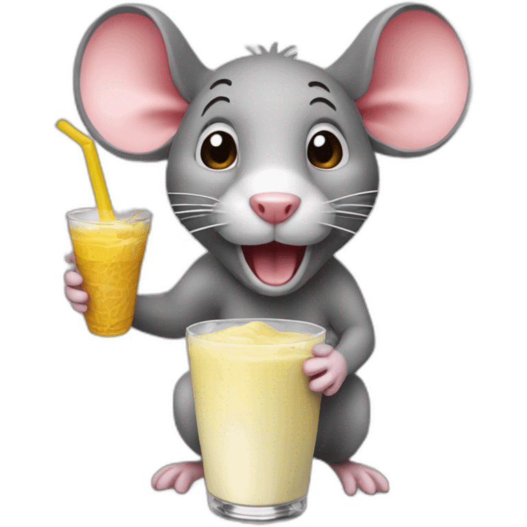 Rat drink a milshake emoji