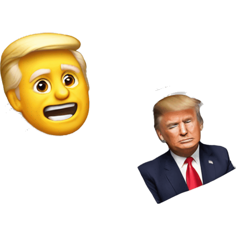 Donald trump with book emoji