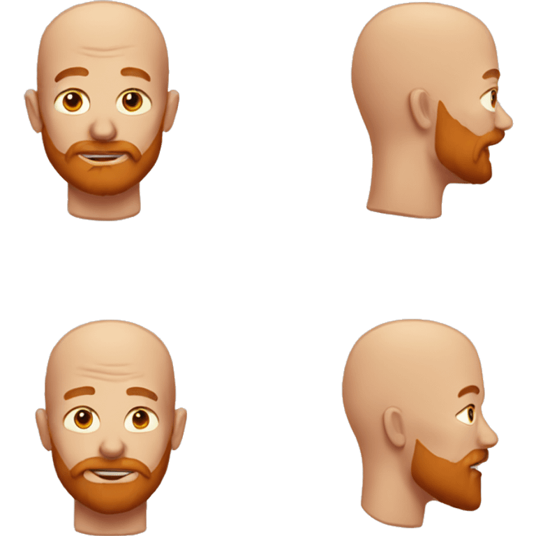 Bald with big red beard emoji