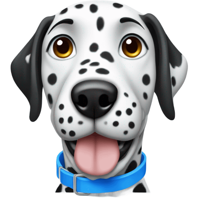 Dalmatian with a blue collar emoji