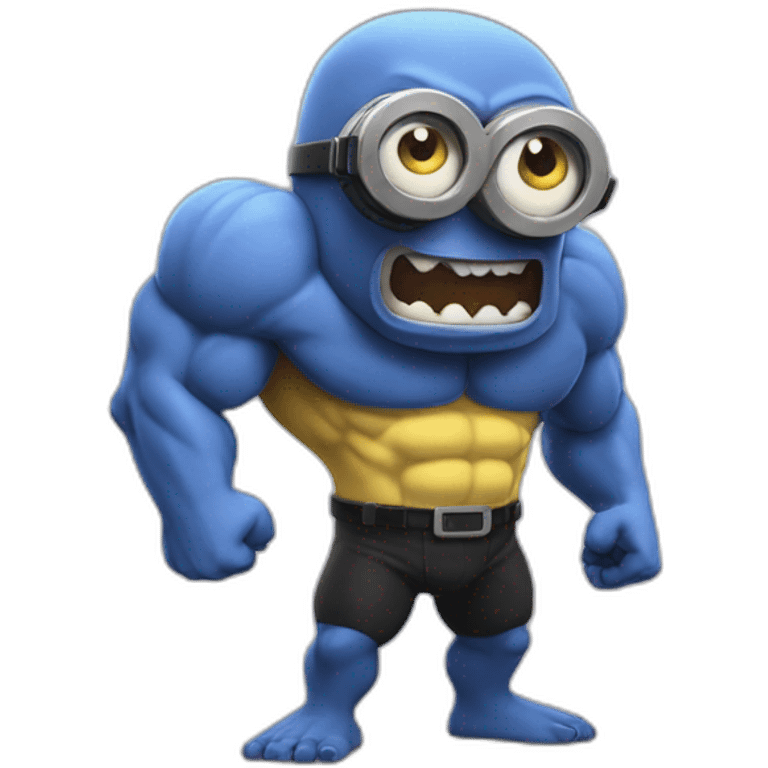 cursed minion with big muscles emoji