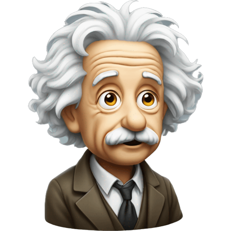 Albert einstein thinking emoji